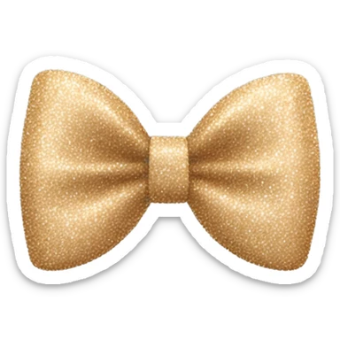 Beige Glitter bow sticker
