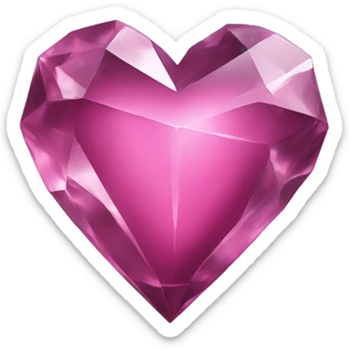Crystal heart sticker