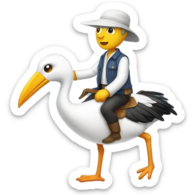 stork rider sticker