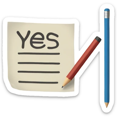 Do you like me check yes or no  sticker