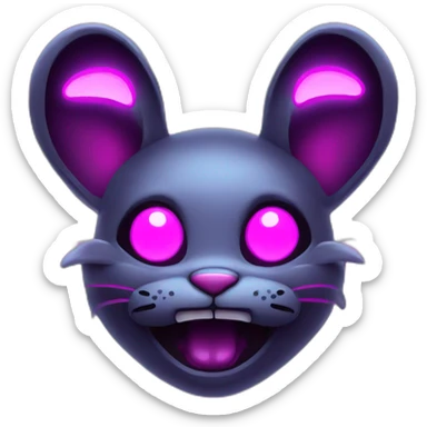 neon bunny evil sticker