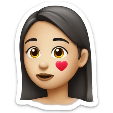 Girl sending a kiss  sticker