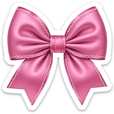 Pink frilly bow  sticker