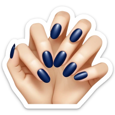 Navy blue classy nails sticker
