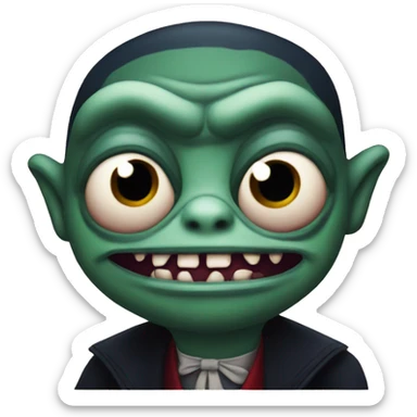 a vampire pepe frog sticker