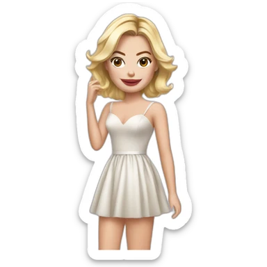 Margot Robbie in dress sticker