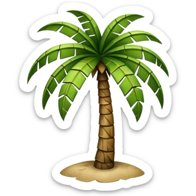 chopped palm tree sticker