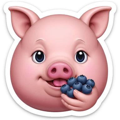pig blueberries sticker
