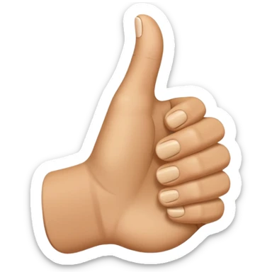 Daumen der nach rechts zeigt mit einem Finger  sticker