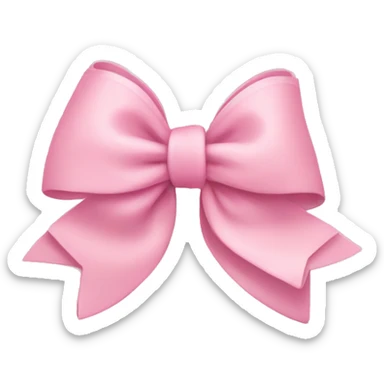 light pink bow on light pink bow sticker