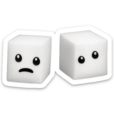 sugar cubes faceless, 2 pieces sticker