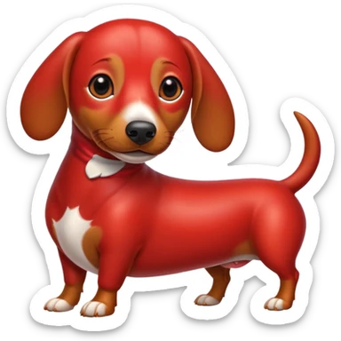 Strawberry weiner dog sticker
