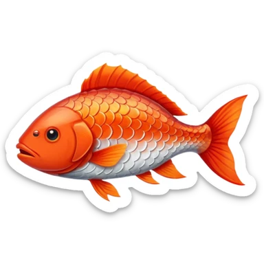 a red fish, but the side view sticker