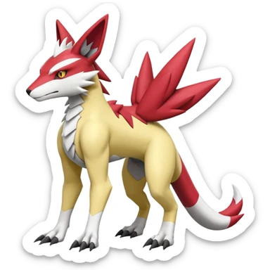 Zeraora-Lombax-Sergal-Zangoose-Cyclizar-Genesect-Pokémon, full body sticker