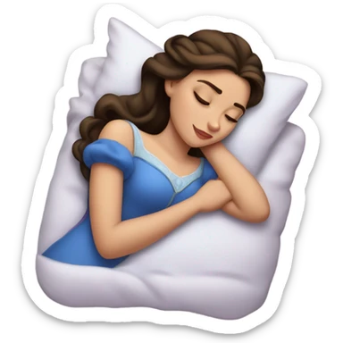 Sleeping brunette beauty Disney sticker
