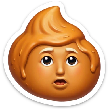Piece of orange poop with Donald Trump’s face on it sticker
