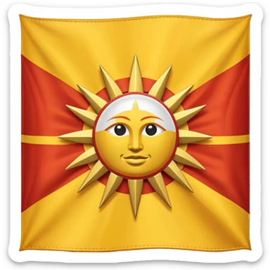 macedonian kutlesh sun flag sticker