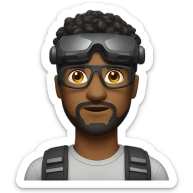 Male VR designer sticker