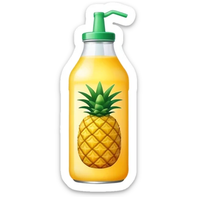 Pineapple juice bottle sticker