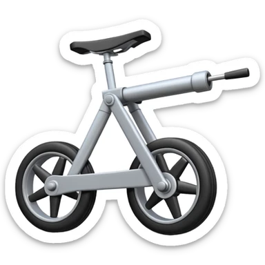 Emoji-style aircraft landing gear with a single wheel and strut, simplified design, clean lines, cartoon-like, isolated on white background, minimal shading sticker