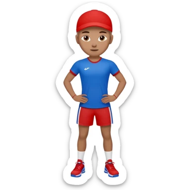 sports  blue (#00A3E0) and red (#F9423A) sticker