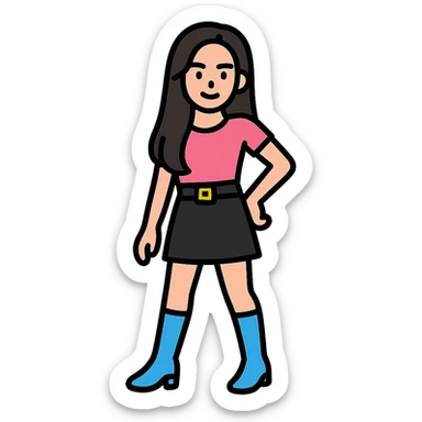 Jisoo from Blackpink, full body, modern pose sticker