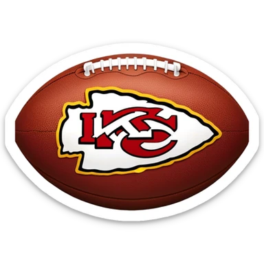 Chiefs logo football sticker