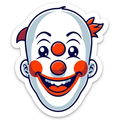 Cry emoji clown  sticker