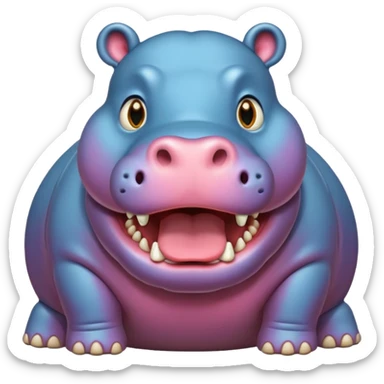 hungry hippo sticker