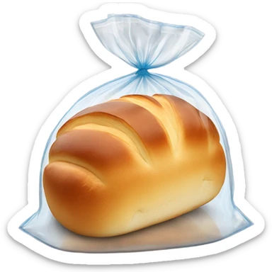Une brioche du Boulanger emballée dans son sac plastique transparent  sticker