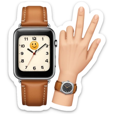 Just the finger like in the 4 picture but the watch on top of the sleeve  sticker