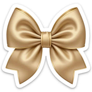 Beige bow sticker