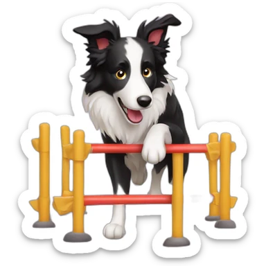 Border Collie agility sticker