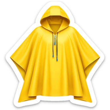 rain poncho cloth sticker