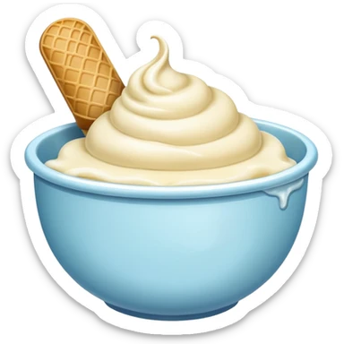icecream in bowl sticker