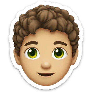 Little boy with brown hair and green eyes doing dinosaur claws with both hands sticker