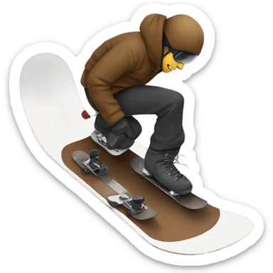 Brown snowboard sticker