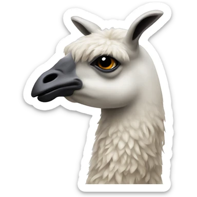 Goose body llama head sticker