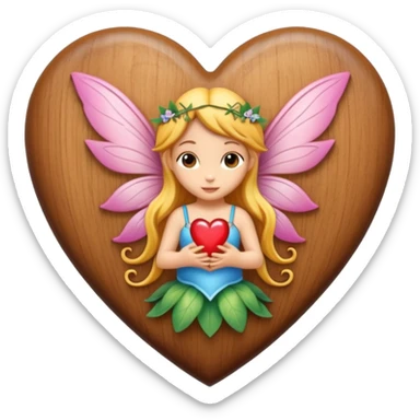 heart with a fairy motif sticker
