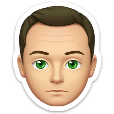 Tony Mortimer with green eyes sticker