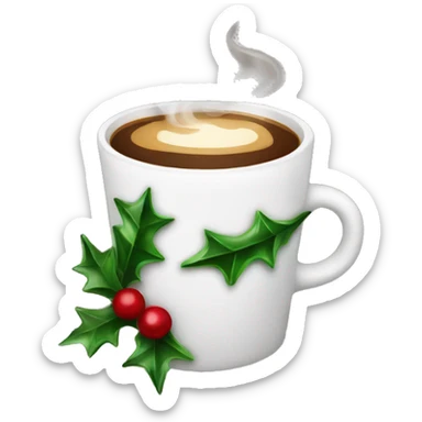 Christmas coffee sticker