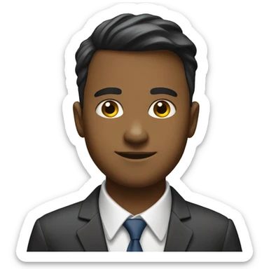 young office worker in govenment sticker