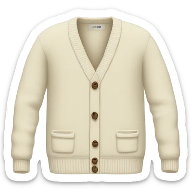 cream cardigan sticker