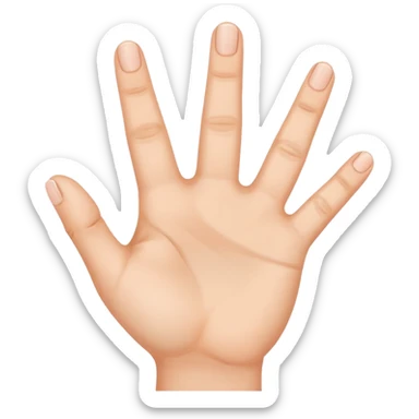 hand showing number four with fingers sticker