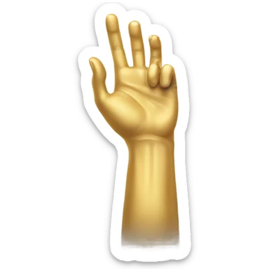 hand with golden ba sticker