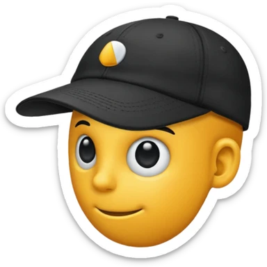 black golf hat sticker