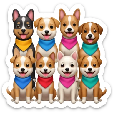 Dogs singing sticker