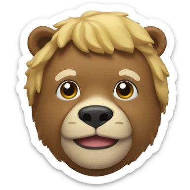 Oso de muñeco con corona sticker