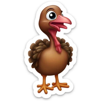 Funny baby turkey sticker