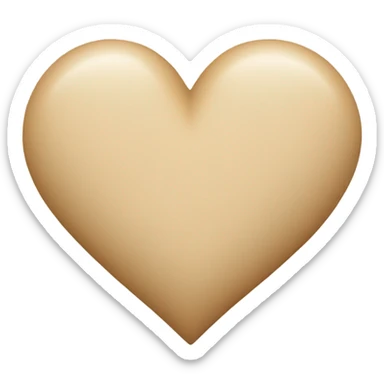 beige heart sticker